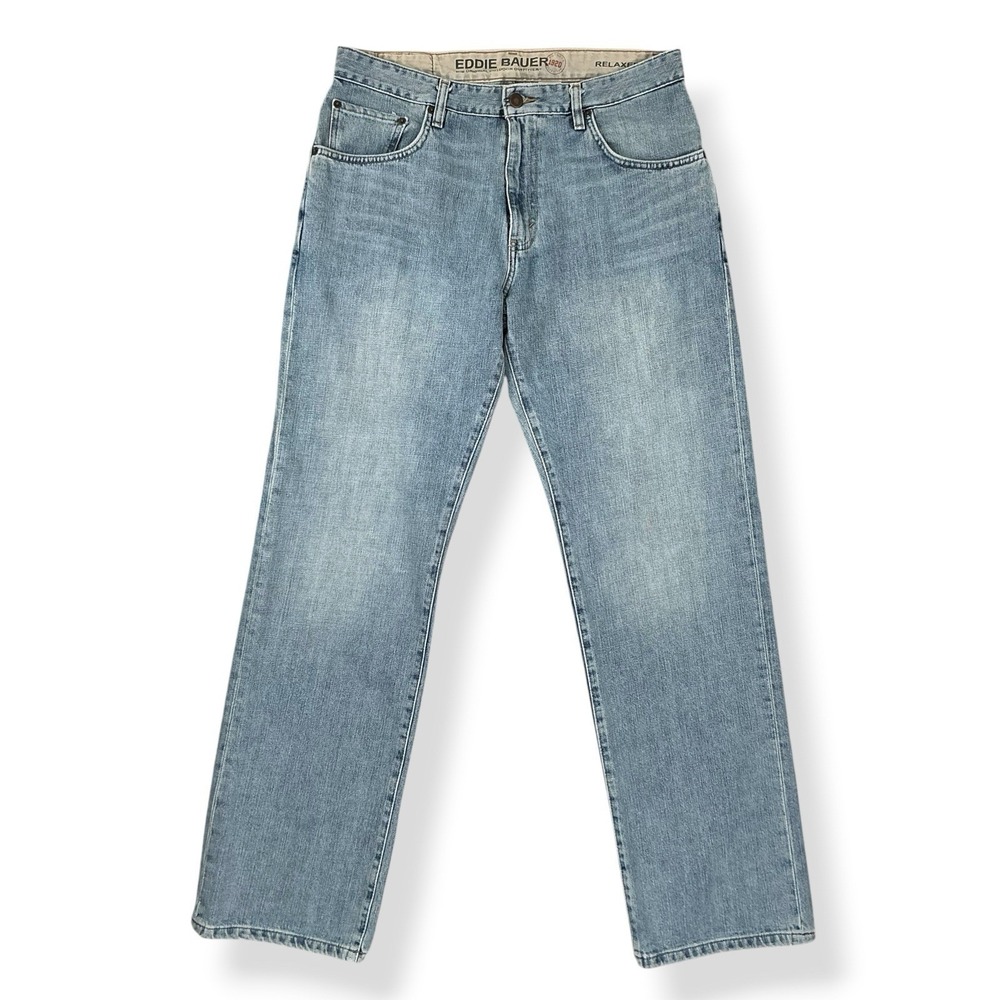 Eddie Bauer Jeans Men 33x34 (ACTUAL 33x33) Blue Straight Relaxed Fit Y2K VTG